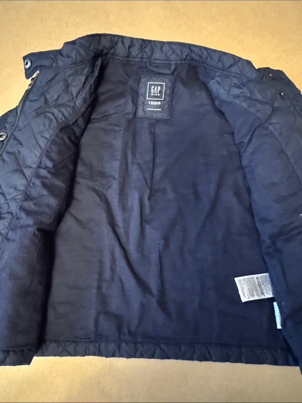 GAP Navy Quilted Button-Front Autumn/Spring Jacket - Picture 4 of 8